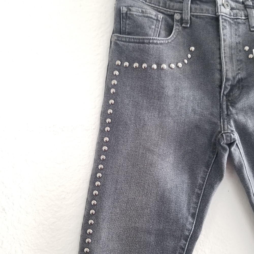 Levi's Made & Crafted Cigarette Slim Mid Rise Cropped Ankle Jeans Size 2… - Picture 4 of 14
